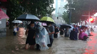 A month's worth of rain fell in an hour in China | Widespread flooding, death toll remains unknown