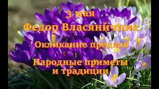 3 мая Федор Власяничник. Окликание предков. Народные приметы и традиции.