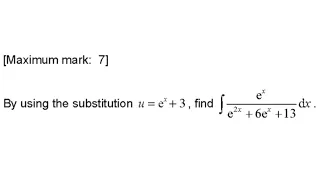 IB HL Math AA | Integration past exam question 35