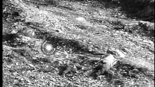 US army infantry captures enemy bunker during Korean War. HD Stock Footage