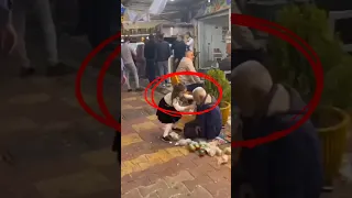 Girl helps homeless man drink his water..children are so pure!🙏 #shorts