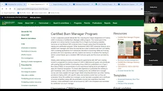 Certified Burn Manager Advisory Committee Meeting April 8, 2024 Part 1