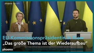 Gemeinsame Pressekonferenz von Ursula Von der Leyen und Wolodymyr Selenskyj in Kiew am 02.02.23