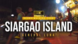 Siargao's Tourism Road walking tour during the night | Walking in General Luna Siargao