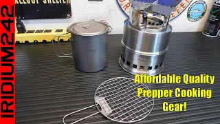 Affordable Prepper Gear - TOMSHOO Wood Stove And Titanium Pot