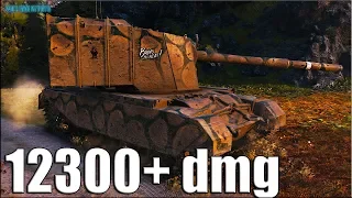 БЕШЕНАЯ АЛЬФА 12300+ dmg FV4005 БАБАХА World of Tanks лучший бой