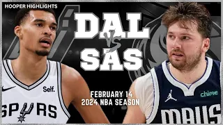 San Antonio Spurs vs Dallas Mavericks Full Game Highlights | Feb 14 | 2024 NBA Season