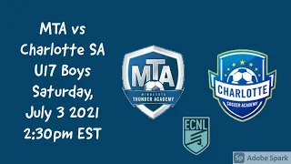 MTA vs Charlotte SA U17 Boys ECNL Nationals