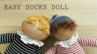 easy SOCKS DOLL DIY | Rag doll making | 낡은 양말로 인형만들기