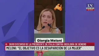 El duro discurso de Giorgia Meloni contra la ideología de género