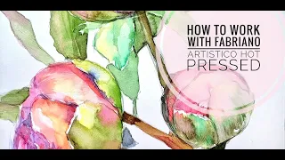 How to paint Beautiful Peony | Watercolor | Work with Paper Fabriano Artistico (Hot Pressed)