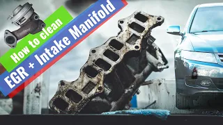 Honda Accord 2.2 diesel - How to clean EGR and Intake Manifold - N22 engine