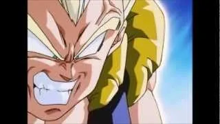 Gotenks turns into SSJ 3 HD [Japanese]