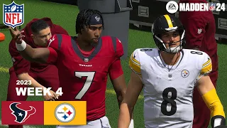 Madden 24 Houston Texans vs Pittsburgh Steelers Week 4 Full Simulation 2023 PS5 4K Game Play