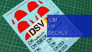ICM 1/32 I-16 Type 10 Decals (D3202) Review