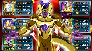 100% FULL GOLDEN FRIEZA TEAM SHOWCASE WITH THE SAME NAME UPDATE! | Dragon Ball Z Dokkan Battle