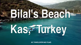 The best place Bilal's Beach, Kas, Turkey, 4K, Mavic Pro Drone, ND/PL.