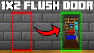 🦅 Minecraft Bedrock 1.20 | EASY 1x2 FLUSH PISTON DOOR TUTORIAL!