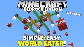 Minecraft Bedrock: EASY TNT WORLD EATER! Instant Hole Mining Machine! MCPE Xbox PC Switch