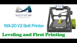 MALYAN MA20 V2 Belt Printer - How to Leveling And First Printing, Touch Screen selling on Amazon now