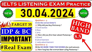 IELTS LISTENING PRACTICE TEST 2024 WITH ANSWERS | 30.04.2024