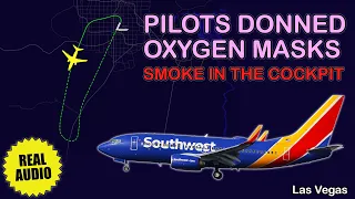 Pilots donned oxygen masks. Smoke on board. Southwest Boeing 737 returned to Las Vegas. Real ATC