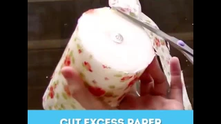 How to decorate candles with napkins