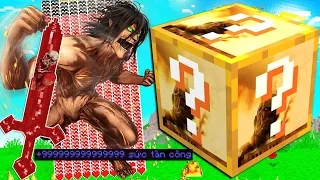 NOOB TRỞ THÀNH TITAN MẠNH NHẤT MINECRAFT ?? MINI GAME : ATTACK ON TITAN LUCKY BLOCK BEDWARS