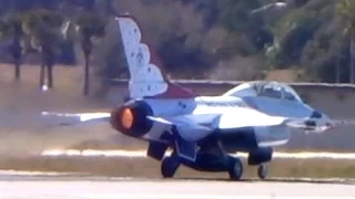 F-16 Full Afterburner Takeoff & UNRESTRICTED Climb (USAF Thunderbirds)