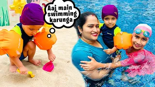 Let's go for swimming !!! #Aadyansh #learnwithpari