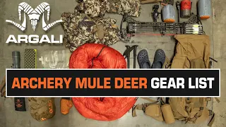 BRAD BROOKS' BACKCOUNTRY ARCHERY MULE DEER GEAR LIST