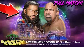 Roman Reigns vs Goldberg Elimination Chamber 2022 FULL MATCH! (Universal Championship)