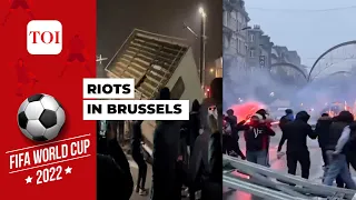 Riots in Brussels after Belgium lose to Morocco in FIFA match