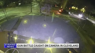 Wild gun battle caught on camera in Cleveland