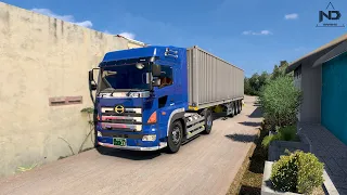 ETS2 Online - Xe Đầu Kéo Hino và Chuyến Hàng Đi Đường Quê Siêu Nhỏ