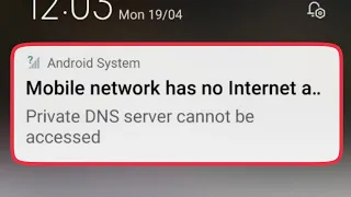 Private DNS server cannot be accessed problem || Mobile network has no internet issues in Android