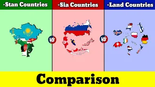 Stan Countries vs Sia Countries vs Land Countries | Comparison | Stan vs Sia vs Land | Data Duck