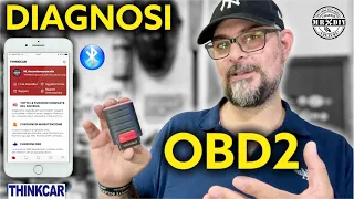 ThinkDiag Bluetooth OBD2 Scanner. Find ECU errors. For petrol and diesel cars. Yellow light