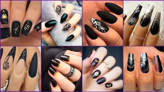 2023 Best Latest Beautiful Most FABULOUS Trendy Black Nail Art Designs Party Ideas