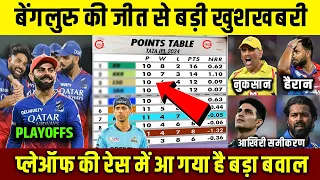 Gujarat के खिलाफ Bengaluru की जीत से Points Table में बड़ा बवाल, GT MI CSK DC की बढ़ी मुश्किलें