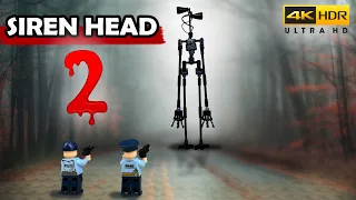 Siren Head VS Police - 2 / Horror Short Film / LEGO animation (4K)