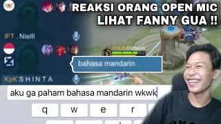 REAKSI ORANG OPEN MIC LIHAT KEGANASAN FANNY GUA!! SAMPE DI PUJI PUJI!! - Mobile Legends