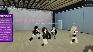 BLACKPINK roblox boombayah dance practice 💗💗