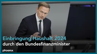 Haushaltswoche: Rede von Bundesfinanzminister Christian Lindner (FDP) zur Einbringung des Haushalts