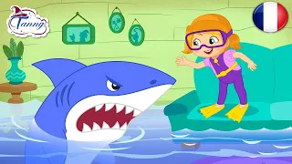 🖍 Lilly s'amuse avec de la peinture magique 🦈 Dessins animés de requins pour les enfants 💧