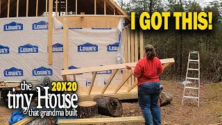 Building Her Own Tiny House, STANDING WALLS AGAIN, The Tiny House that Grandma Built, Homesteading