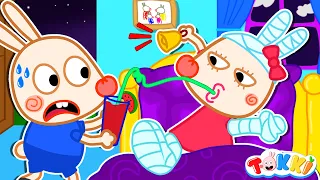 Lilly Had a Broken Leg - Is It True? - Funny Stories for kids @tokkichannel