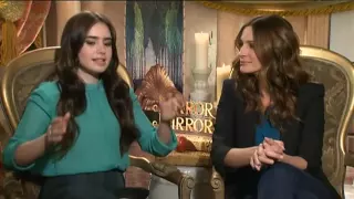 Lily Collins, Julia Roberts and Armie Hammer Interview for MIRROR MIRROR