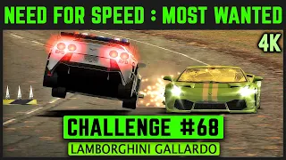 NFS: Most Wanted Remastered 4K - Challenge #68 Lamborghini Gallardo - Heat Level 6 Pursuit