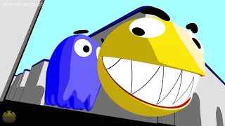 Pacman cartoon - 2d vs 3d